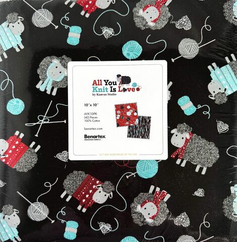 Benartex | All You Knit is Love Layer Cake