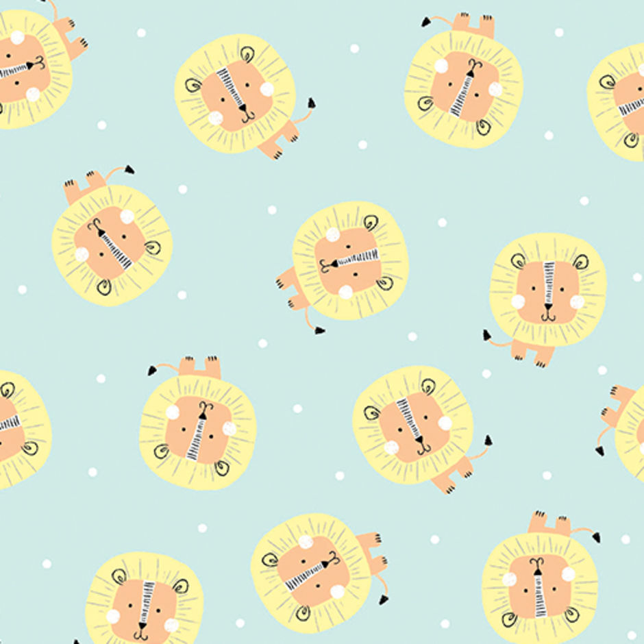 H171963 Little Lions in aqua