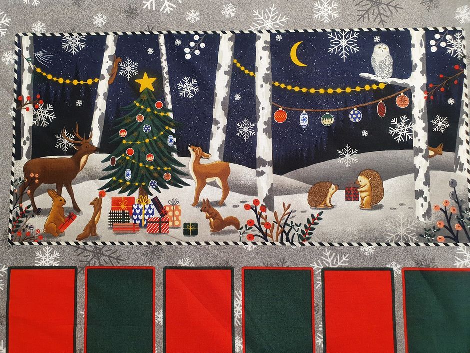 H172521 Woodland Advent Calendar Panel