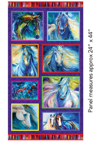 Benartex | Painted Horses Panel