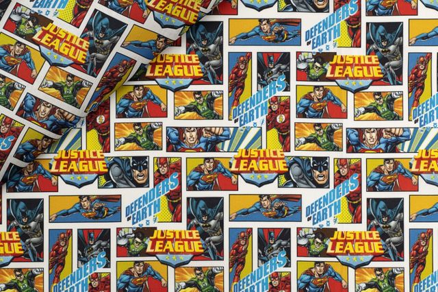 Italian | Justice League Comic Squares 60" Wide