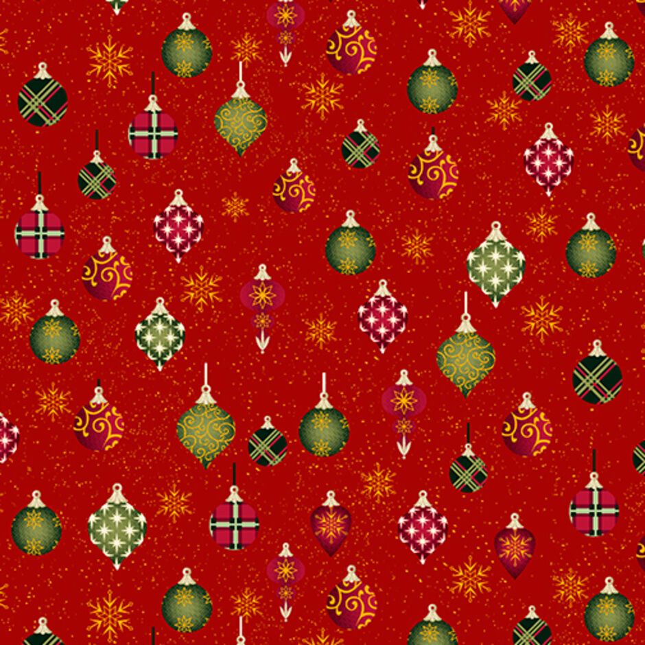 H173048 Ornament Sparkle on red