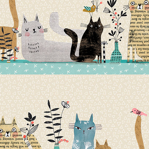 Littondale | Cats Together Stripe