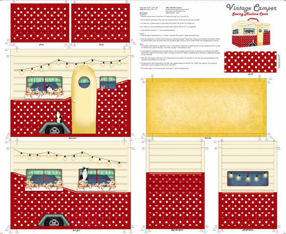 QT Fabrics | Vintage Camper Sewing Machine Cover