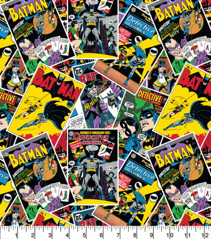 Visage Fabrics | Batman Comic Stack Toss