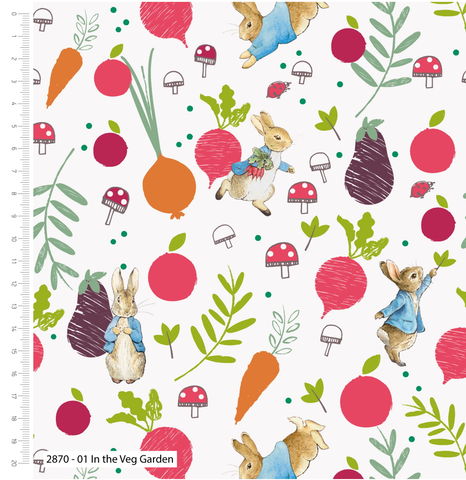 Visage Fabrics | Peter Rabbit In the veg garden
