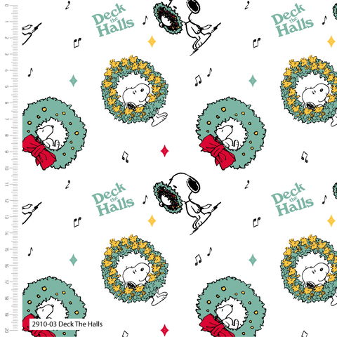 Visage Fabrics | Snoopy Deck the Halls