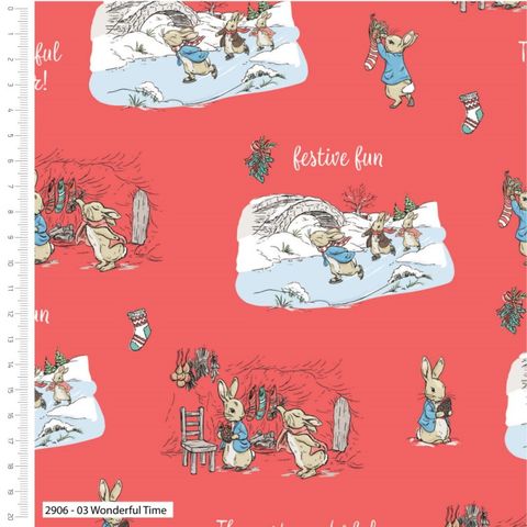 Visage Fabrics | Peter Rabbit Most Wonderful Time of the Year -  Festive Fun