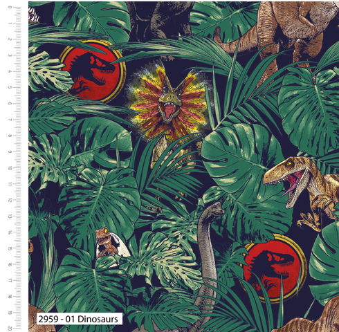 Visage Fabrics | Jurassic Park Dinosaurs