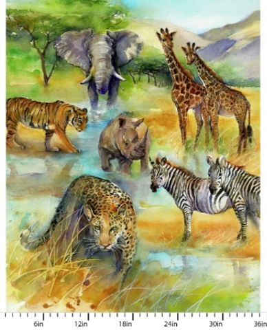 Visage Fabrics | Wild Animals Panel
