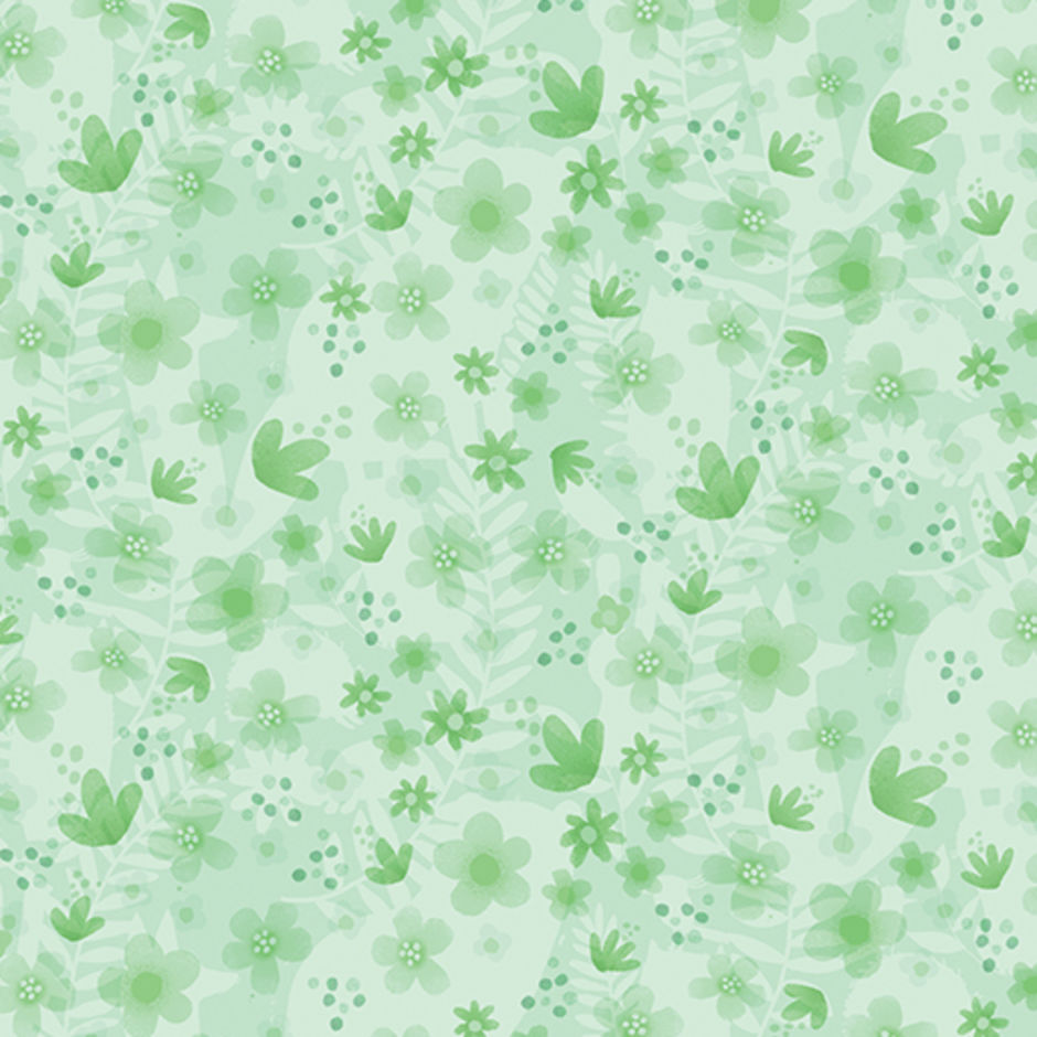 H174109 Tonal Floral in green