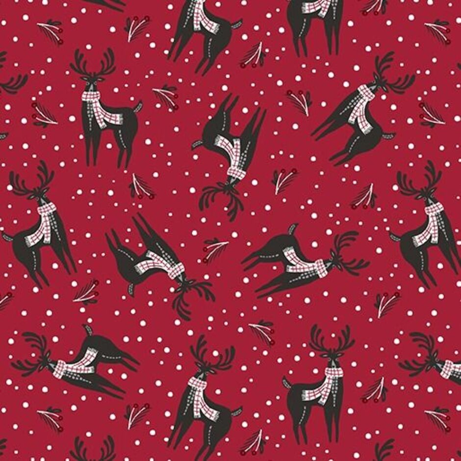 H174318 Deer on red