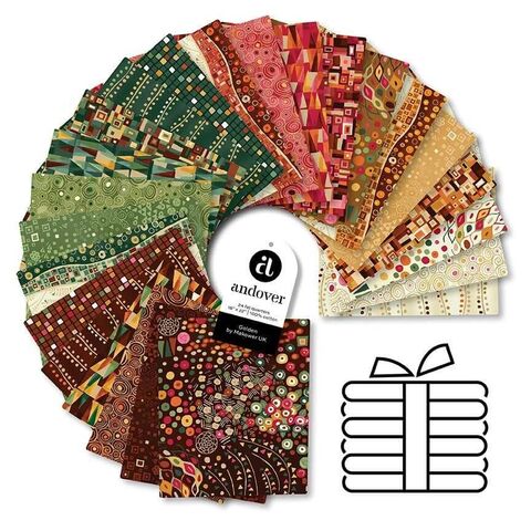 Makower UK | Golden 24pc Fat Quarter Pack