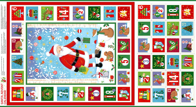 Makower | Santa Advent Calendar Panel