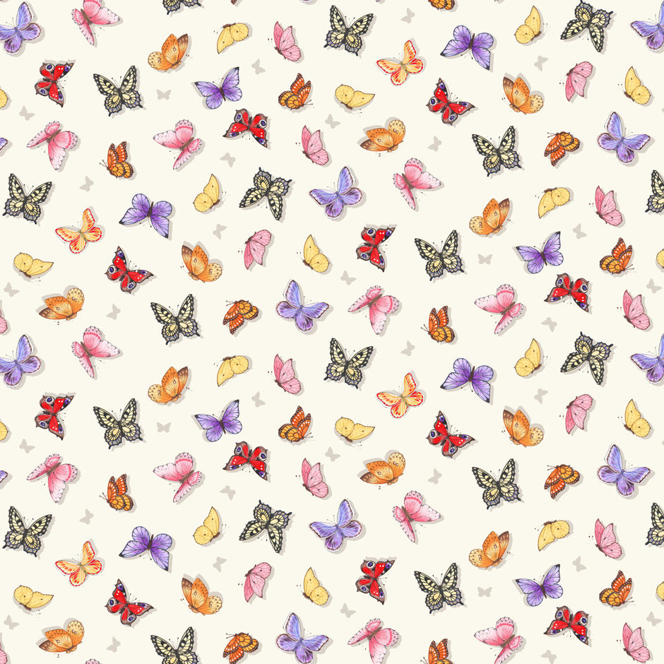 H174035 Butterflies Cream
