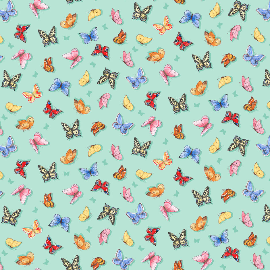 H174036 Butterflies Turquoise