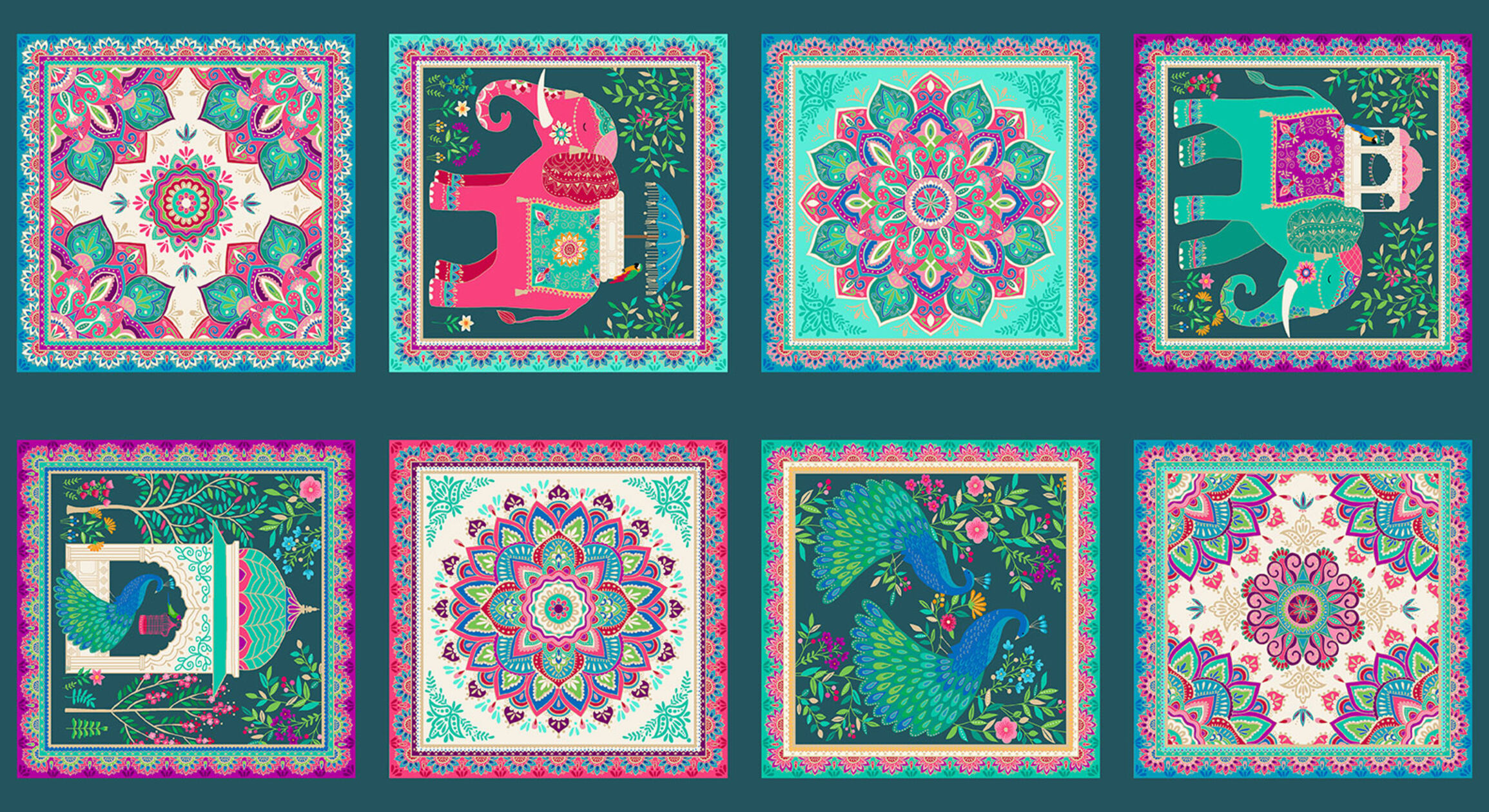 Makower Jaipur Panel