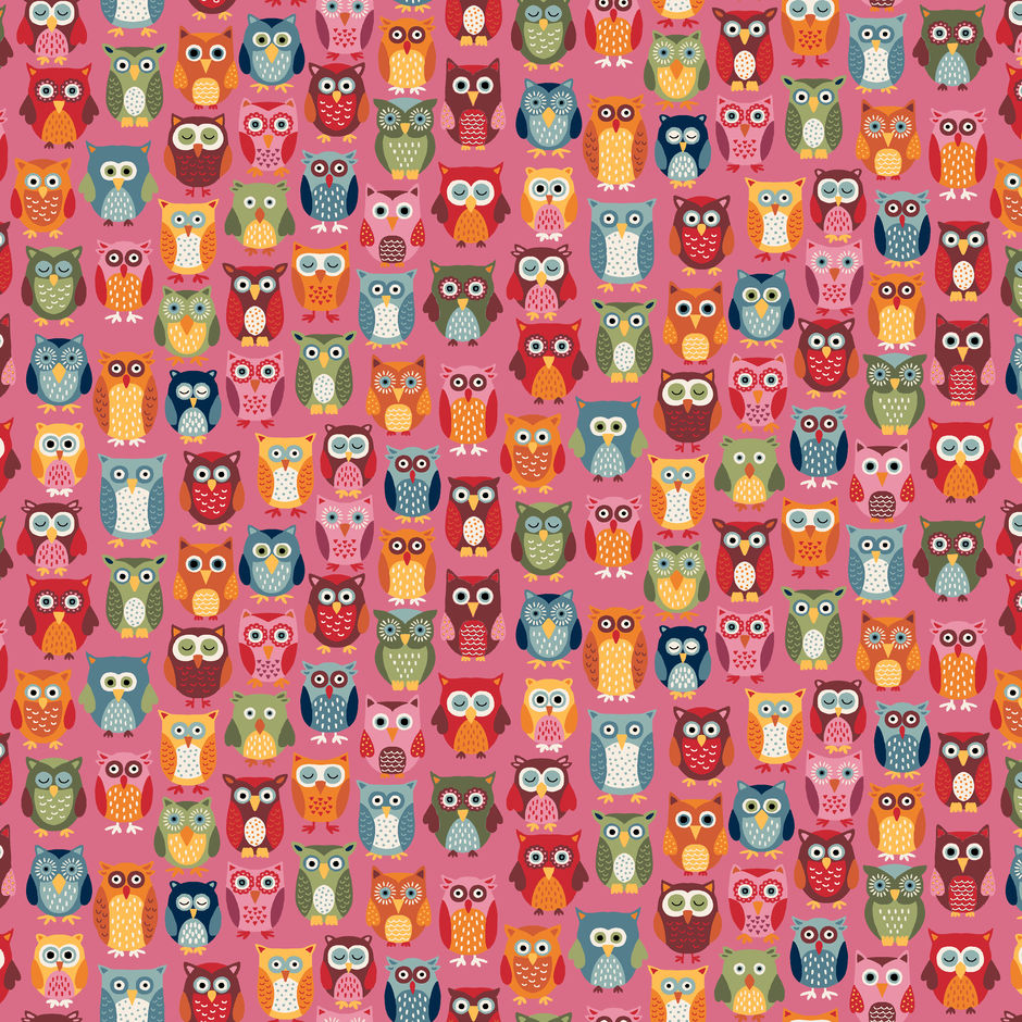 H174191 Owls on pink