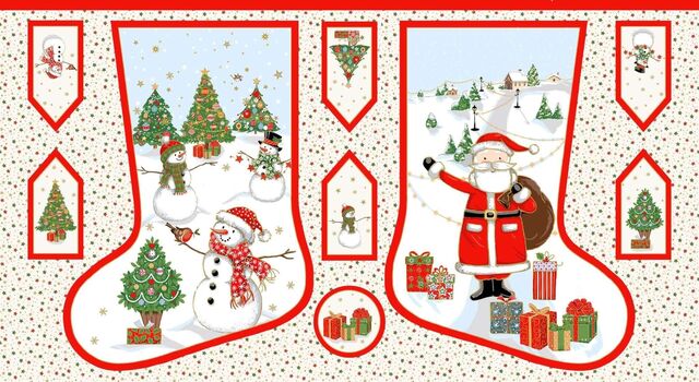 Makower | Jolly Saint Nick Stocking Panel