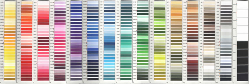 Madeira Shade Card Small 388 Shades