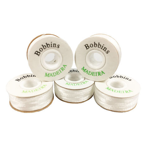 Madeira Pre-Wound Bobbins – Box of 144 White – 120M