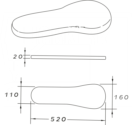 Comel sleeve arm – pear shaped (to fit BR/A, SXD and MP/A)