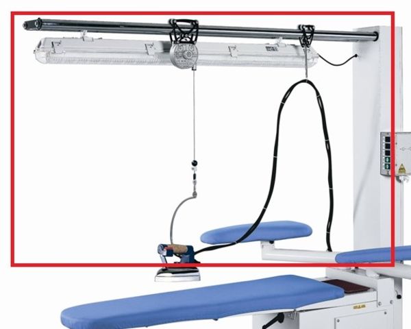 Comel overhead rail with spring balance and hook (Fits Comel BR/A table)