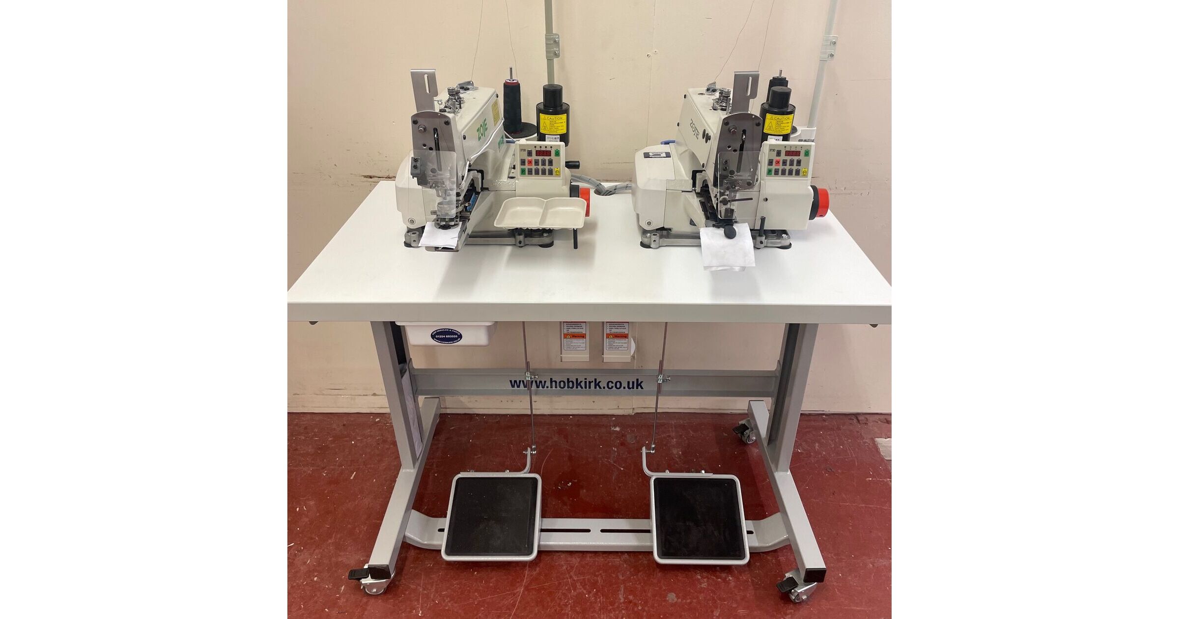 Zoje ZJ1377-BD TWIN STATION Button Sewing Machine
