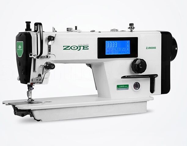 Zoje ZJ9000E-D4S-TP/02 (Mini Oil) automatic lockstitch machine on regular stand & top