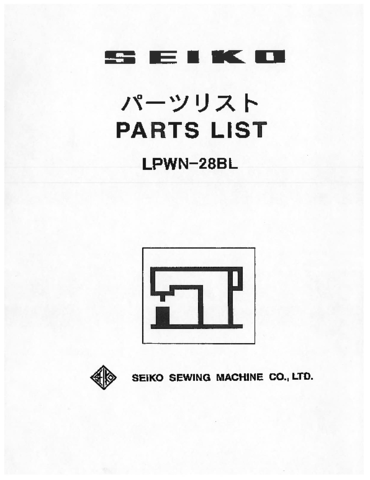 Seiko LPWN-28BL Parts Book