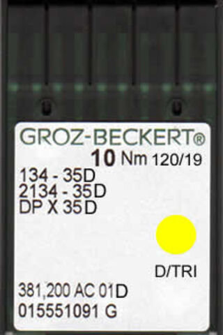 Groz Beckert – 134-35D Leather Point Industrial Sewing Machine Needle (Size 120)