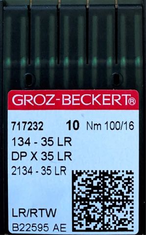 Groz Beckert - 134-35LR Leather Point Industrial Sewing Machine Needle (Size 100)