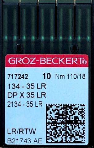 Groz Beckert – 134-35LR Leather Point Industrial Sewing Machine Needle (Size 110)