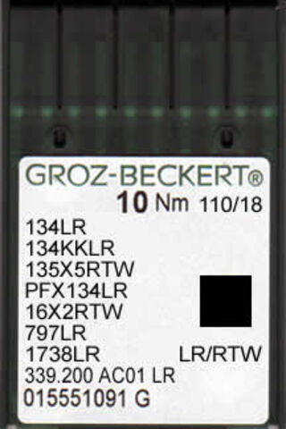 Groz Beckert – 134LR Leather Point Industrial Sewing Machine Needle (Size 110)