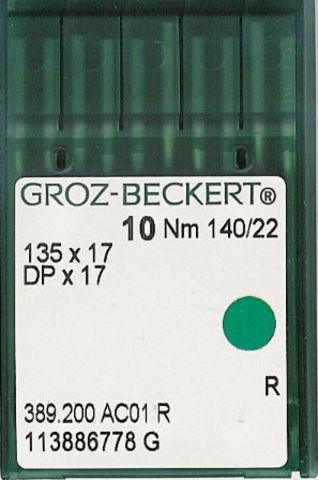Groz Beckert – 135x17 Industrial Sewing Machine Needle (Size 140)