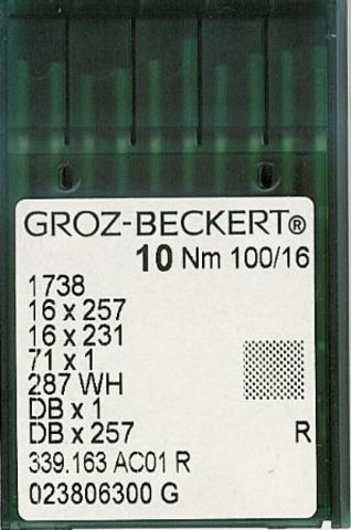 Groz Beckert – 16x231 Industrial Sewing Machine Needle (Size 100)