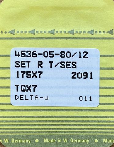 Singer  – 175x7SES Ballpoint Needle for Industrial Button Sewing Machine (Size 80)