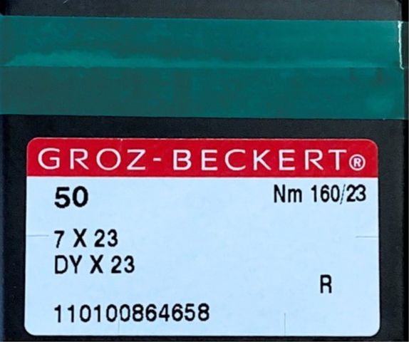 Groz Beckert – 7x23 Industrial Sewing Machine Needle (Size 160)