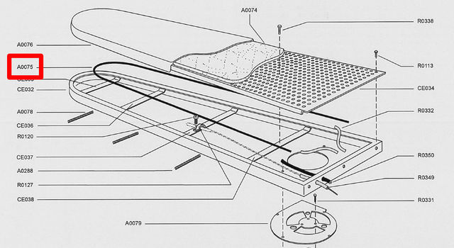 Comel Spare Part – A0075 Table Heating Element for Comelux C5