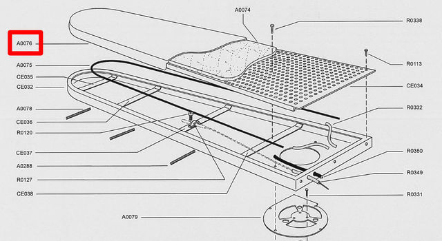 Comel Spare Part – A0076 Main Table Cover for Comelux C5