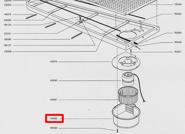 Comel Spare Part – A0082 Fan Cover for Comelux C5