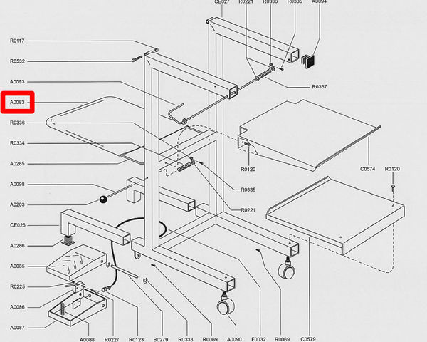 Comel Spare Part – A0083 Shelf Cover for Comel Comelux C5