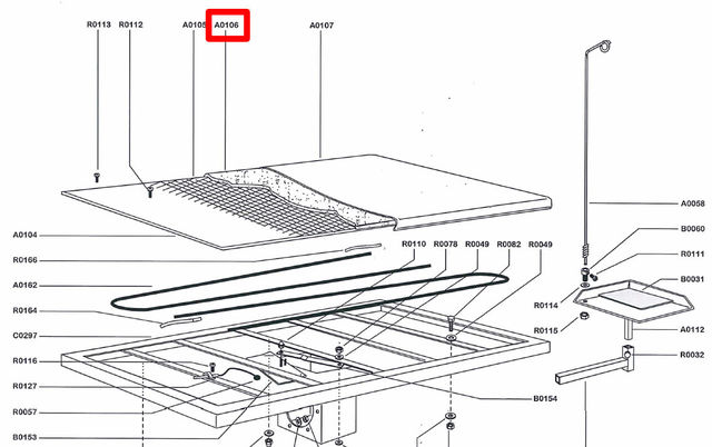 Comel Spare Part – A0106 Fleece for Comel MP Vacuum Table