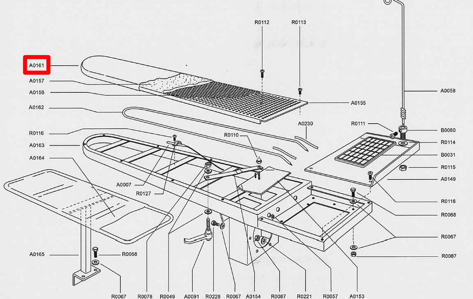 A0161 Cover for Comel BR and FR Tables