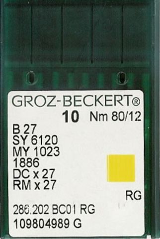 Groz Beckert – B27 Industrial Overlock Machine Needle (Size 80)