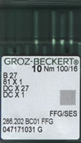 Groz Beckert – B27 FFG/SES Ballpoint Industrial Overlock Machine Needle (Size 100)