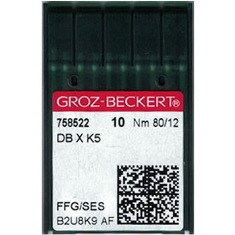 Groz Beckert – DBxK5 FFG/SES Ballpoint Industrial Embroidery Machine Needle (Size 80)