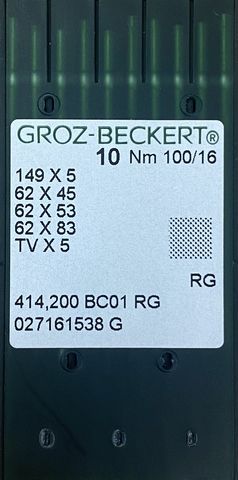 Groz Beckert - 149x5 Industrial Sewing Machine Needle (Size 100)