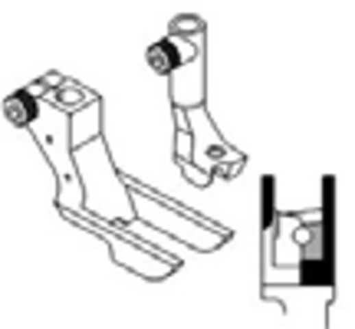 Industrial Sewing Machine Left Hand Piping Feet (Double outer toes) for Heavy Duty Walking Foot Machines