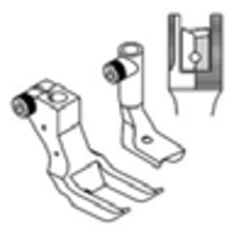 Indutrial Sewing Machine Left Piping Feet (groove half each foot) for Heavy Duty Walking Foot Machines